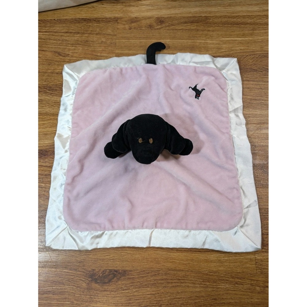 The Black Dog Tavern Pink Baby Blanket Satin Trim Douglas Security Lovey
